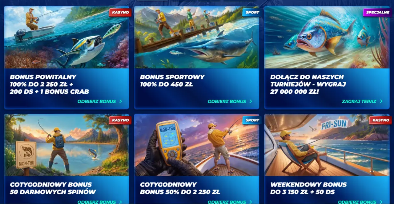 Sekcja bonusowa kasyna Basbet